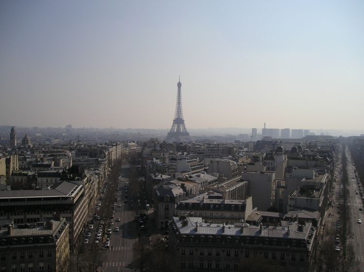 Wallpapers Constructions and architecture Cities - Towns Vue de l'Arc de Triomphe - Paris (France)