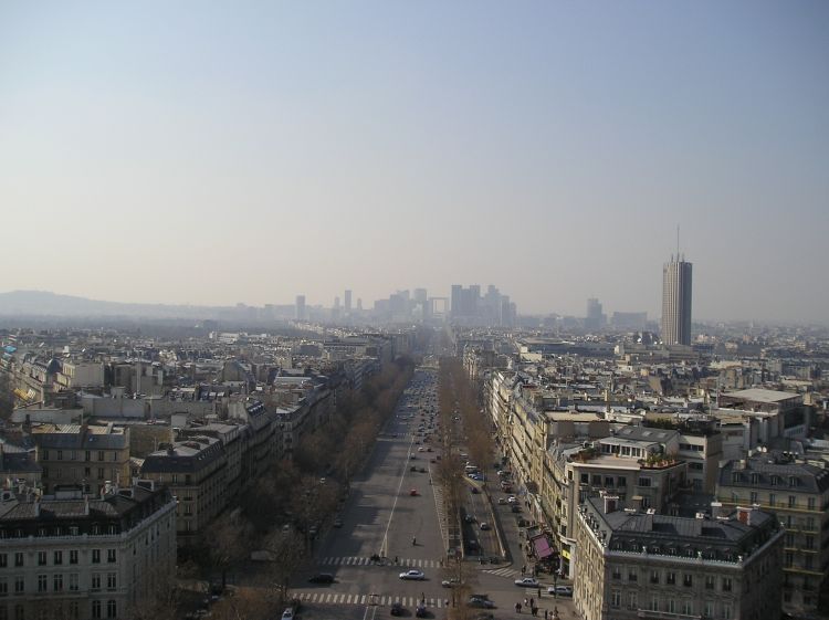 Wallpapers Constructions and architecture Cities - Towns Vue de l'Arc de Triomphe - Paris (France)