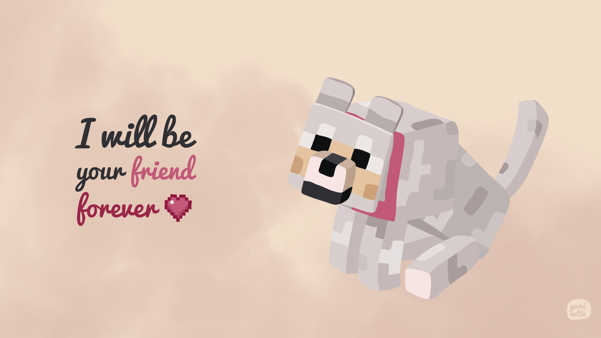 Fonds d'cran Jeux Vido Minecraft Minecraft wolf - I will be your friend forever