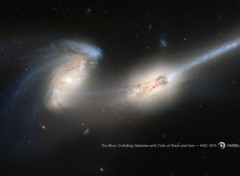  Space Galaxies en collision, dposent une traine d'toiles (NGC 4676)