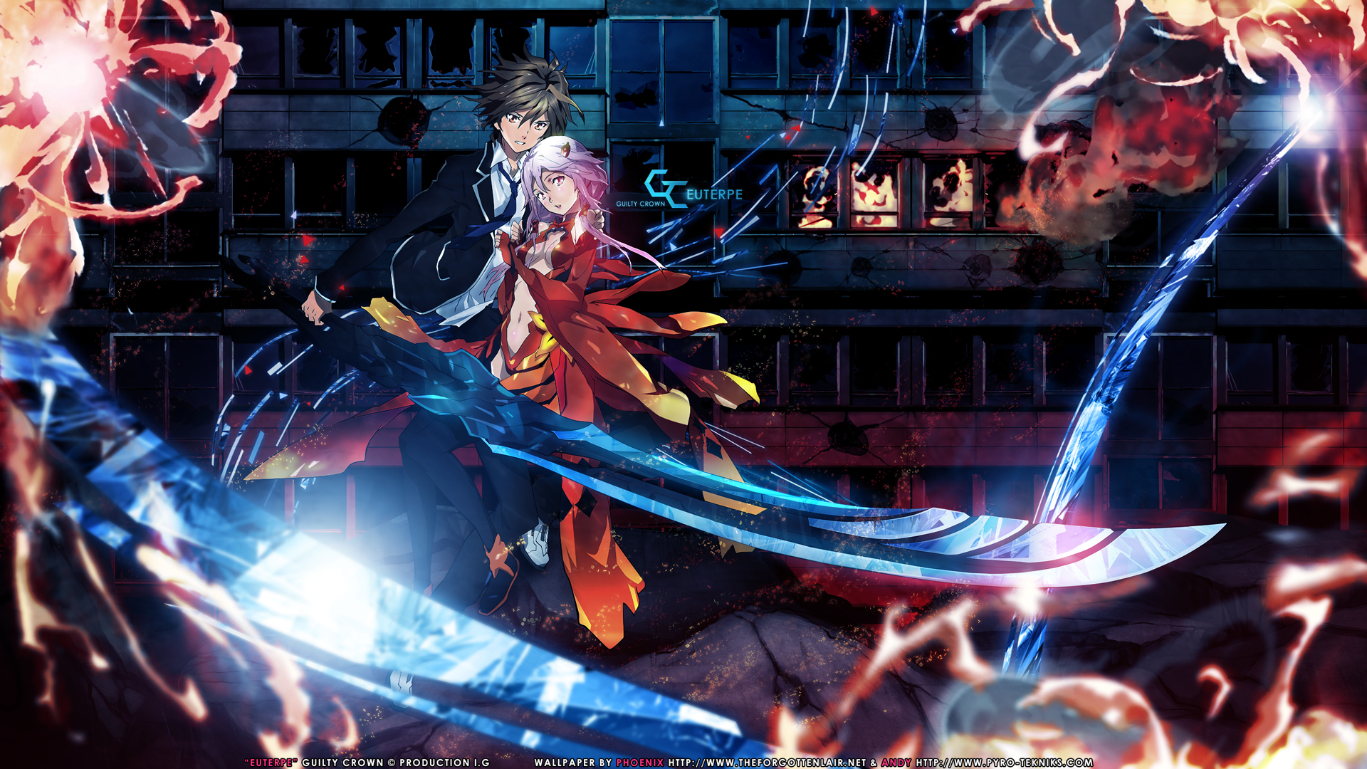 Wallpapers Manga Guilty Crown Inori & Chu