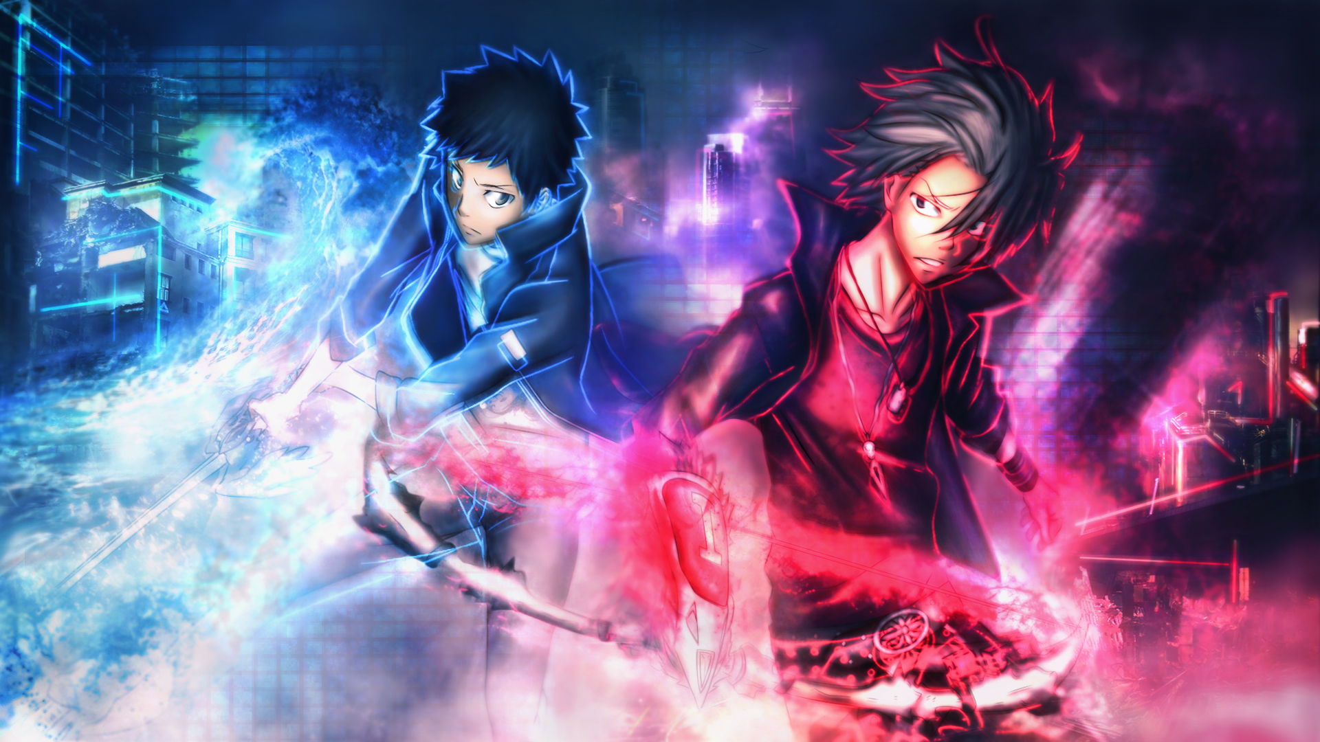 Wallpapers Manga Katekyoshi Hitman Reborn Yamamoto and Gokudera (cambio forma)