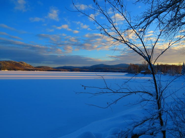 Fonds d'cran Nature Couchers et levers de Soleil Hiver Québécois