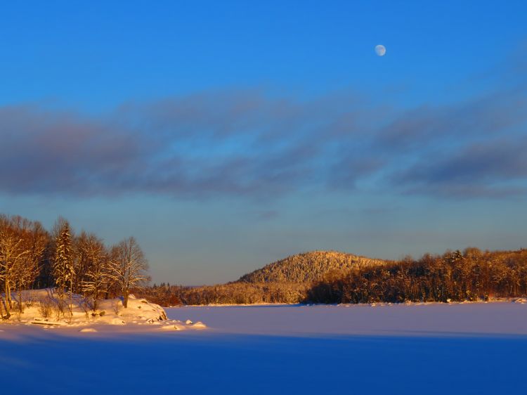 Fonds d'cran Nature Couchers et levers de Soleil Hiver Québécois