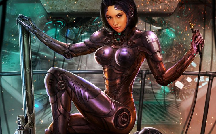 Wallpapers Fantasy and Science Fiction Cyborgs Femme Cyborg