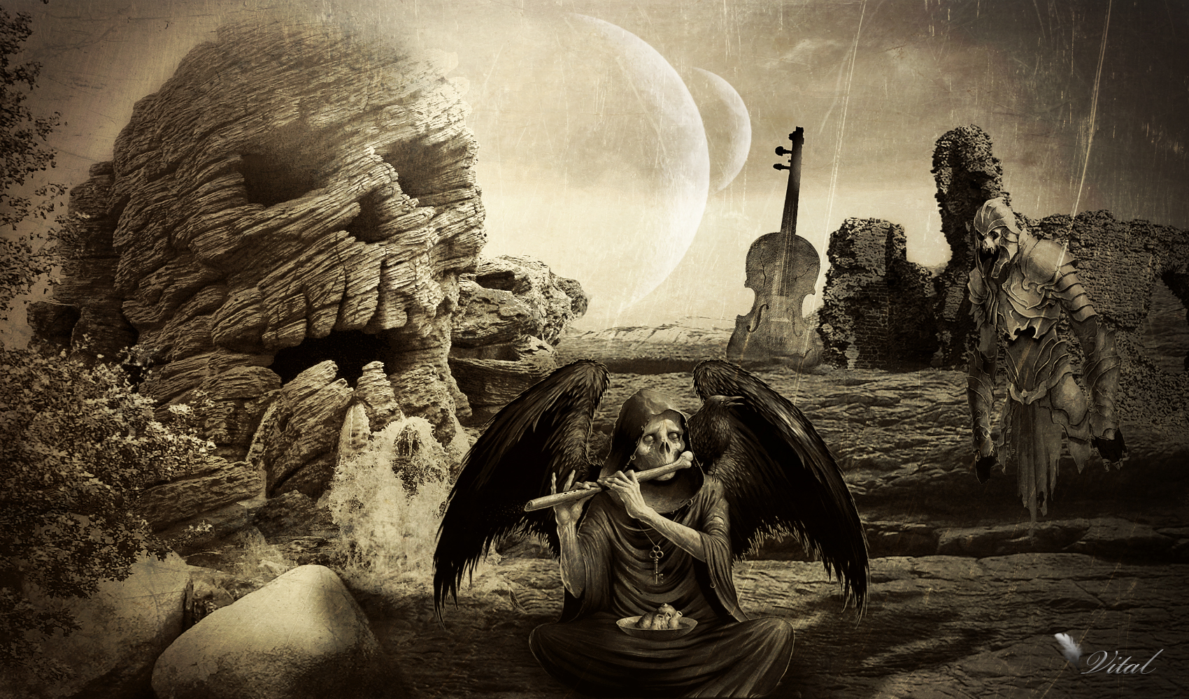 Wallpapers Fantasy and Science Fiction Death Le musicien