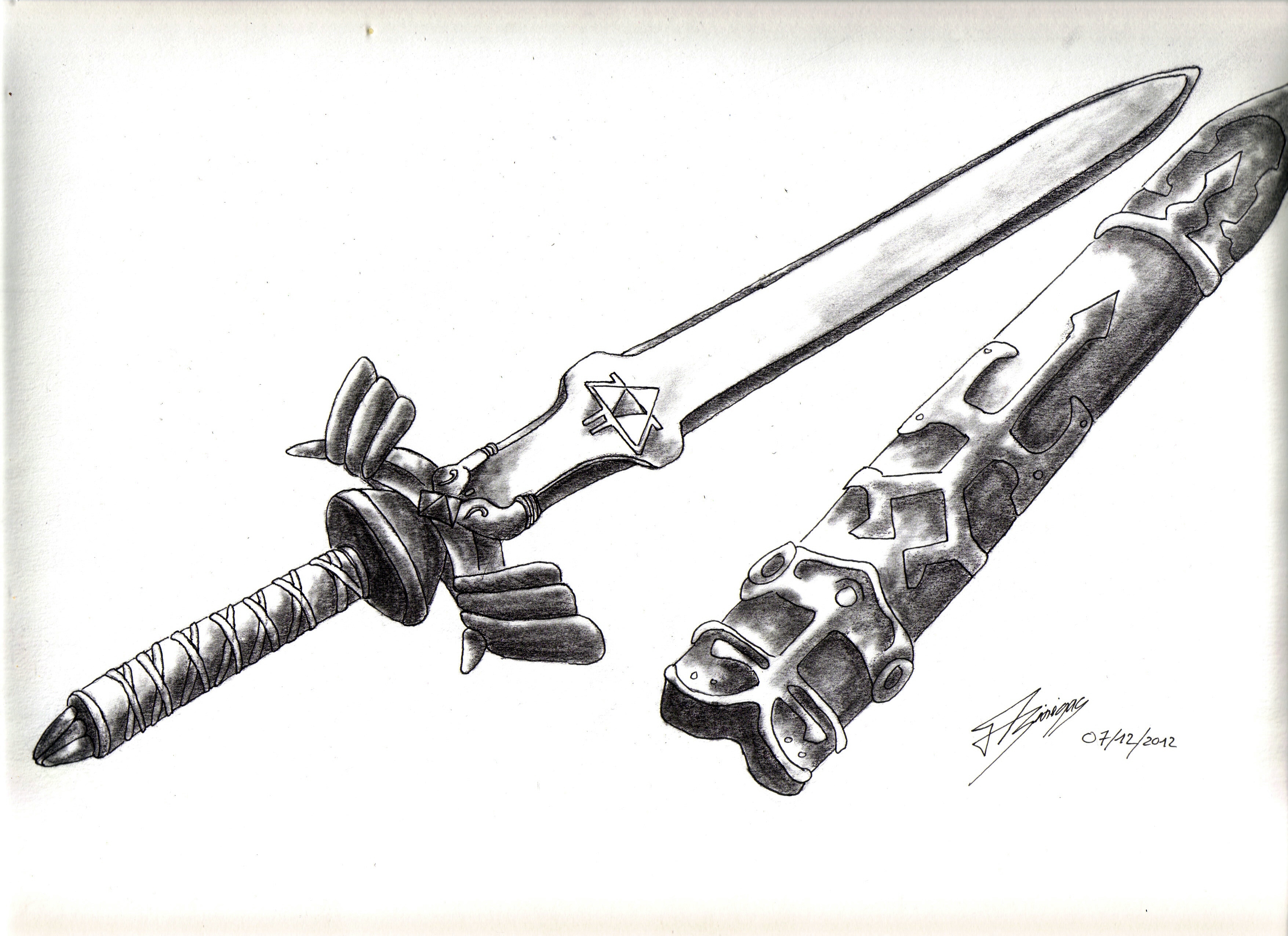 Wallpapers Art - Pencil Fantasy - Weapons epee zelda