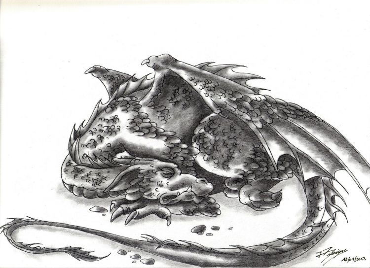 Wallpapers Art - Pencil Fantasy - Dragons dragons