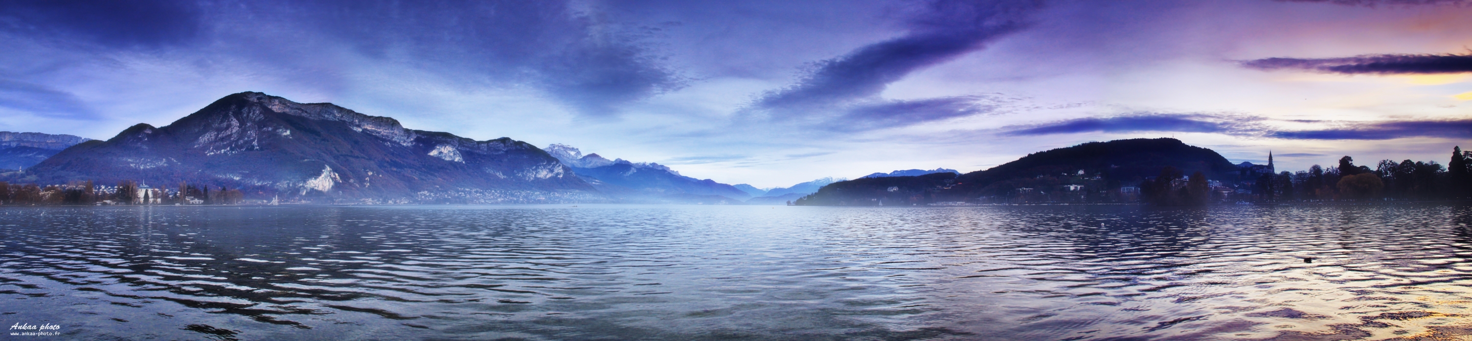 Fonds d'cran Nature Lacs - Etangs Panorama: Brume du lac