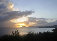  Nature Martinique rocher du Diamant et morne Larcher coucher de soleil