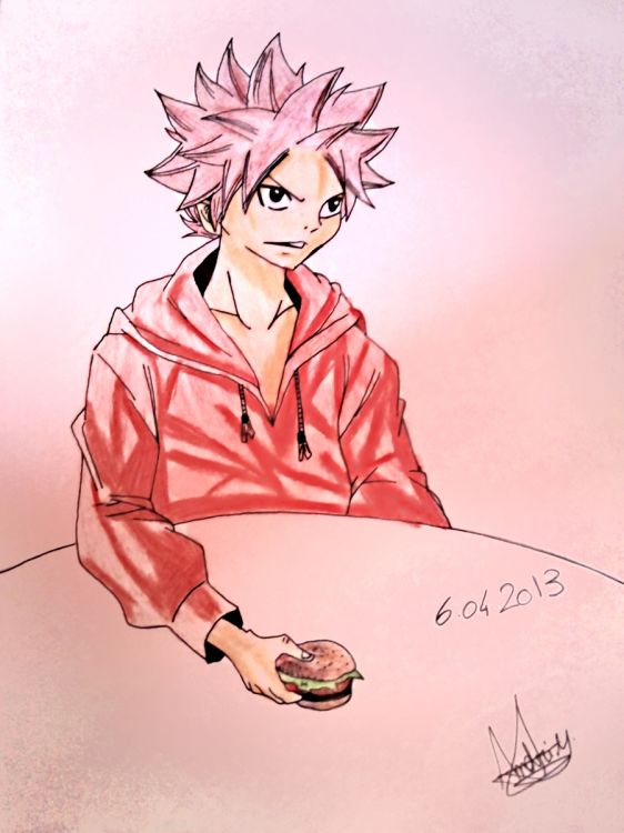 Wallpapers Art - Pencil Manga - Fairy Tail Natsu de Fairy Tail .