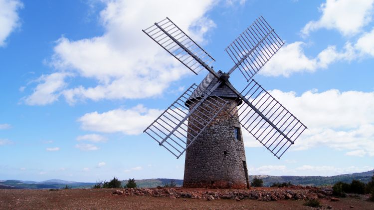 Wallpapers Constructions and architecture Windmills Moulin de la Couvertoirade