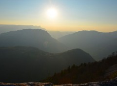  Nature coucher de soleil sur l'isère