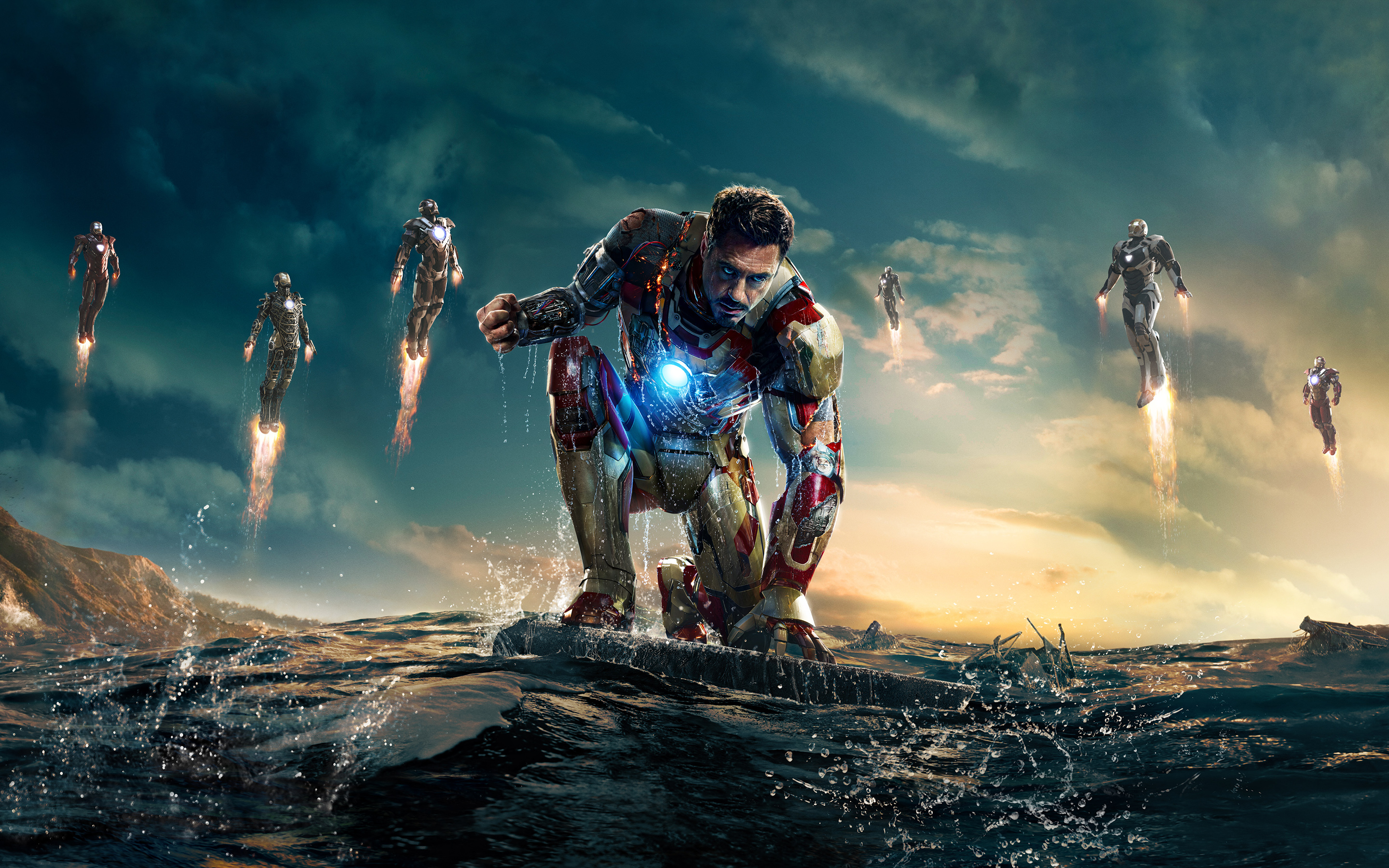 Fonds d'cran Cinma Iron Man 3 Tony & The Mark 42