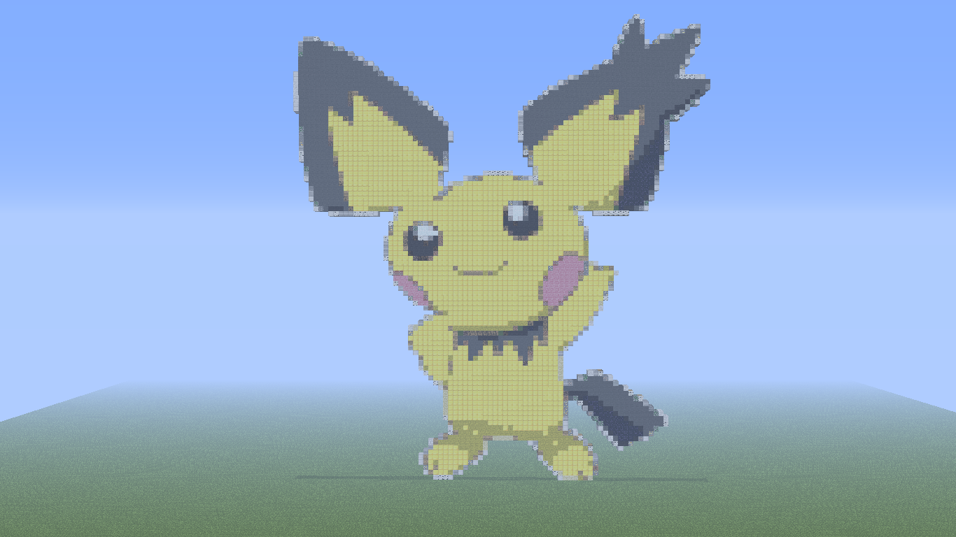 Fonds d'cran Jeux Vido Minecraft Pixel-Art Pichu