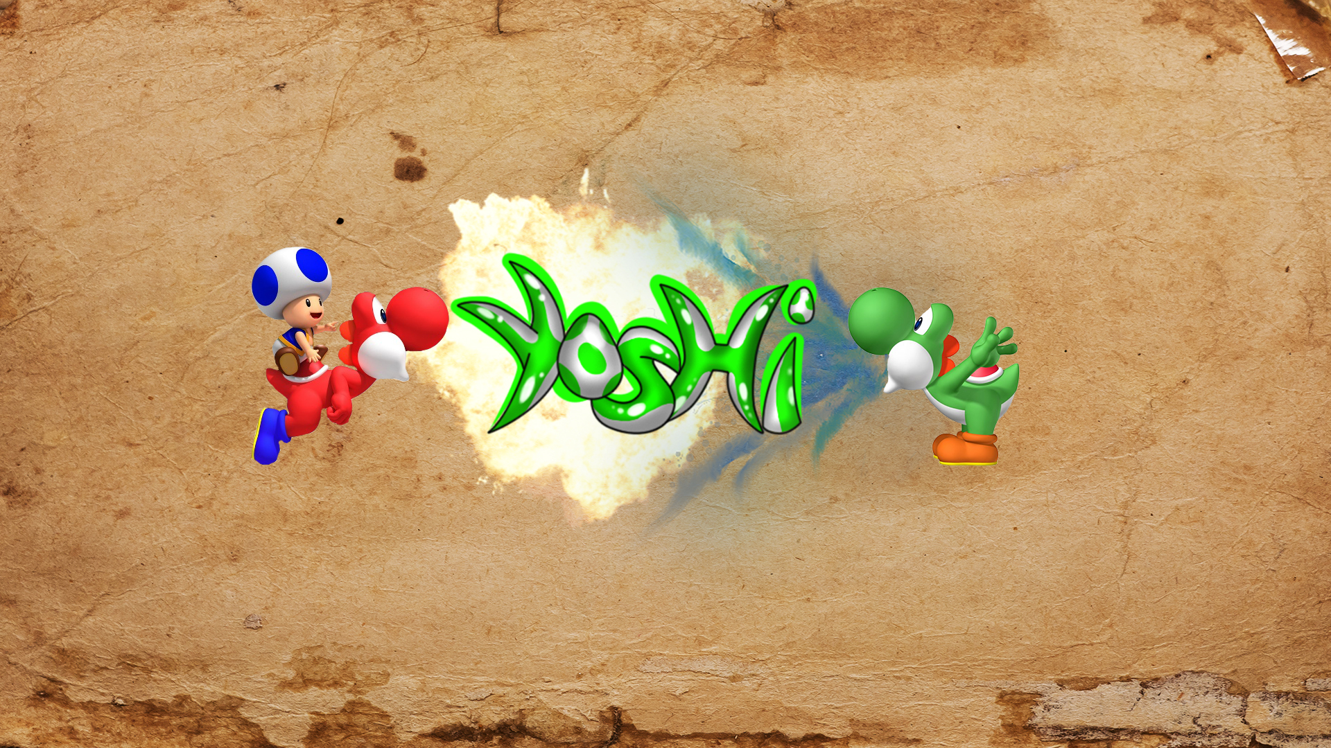 Wallpapers Video Games Mario yoshi versus yoshi