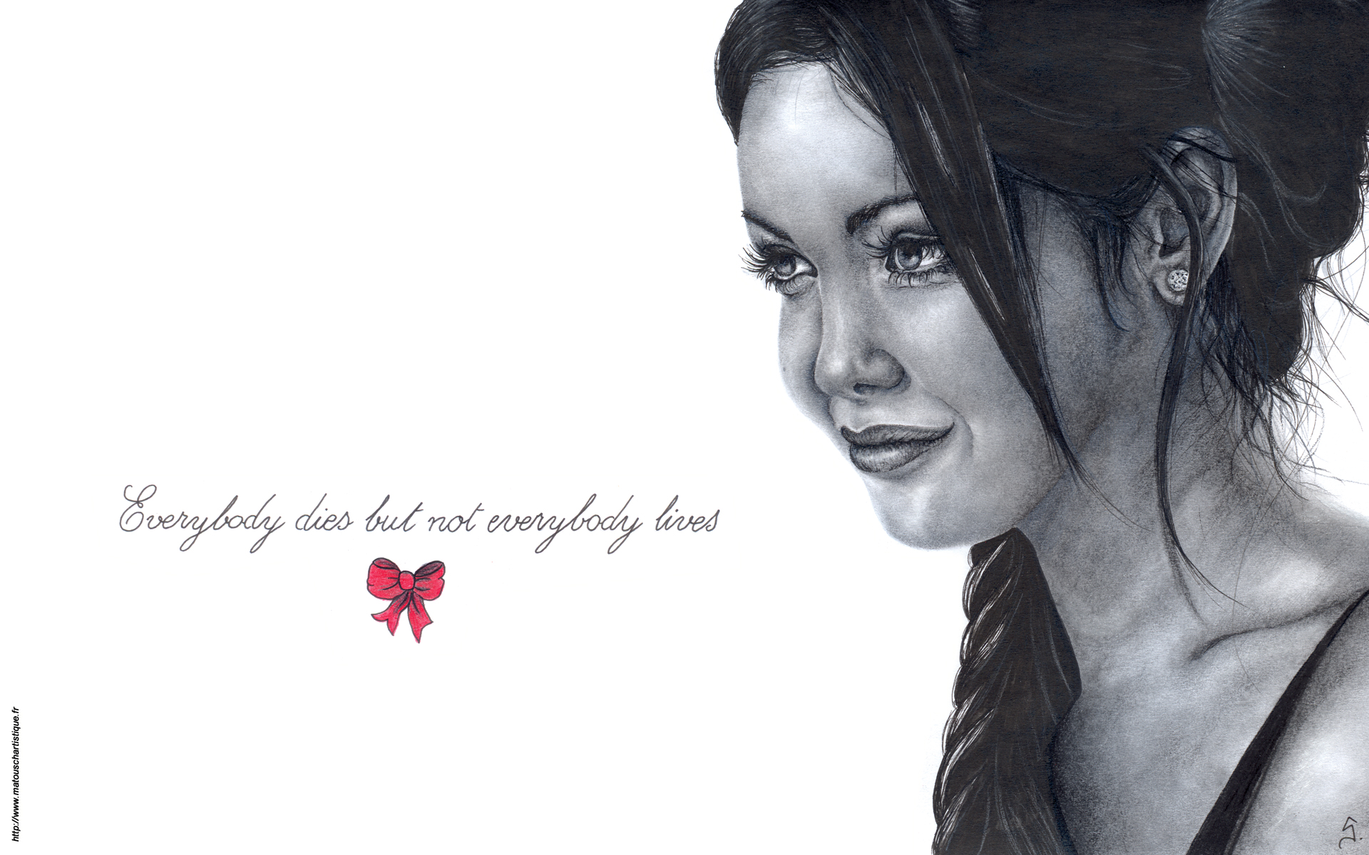 Wallpapers Art - Pencil Portraits Nabilla Benattia