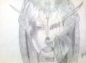  Art - Crayon  Dessin tir d'une oeuvre de Luis Royo