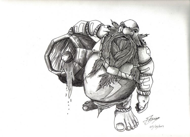 Fonds d'cran Art - Crayon Jeux Vido Gragas