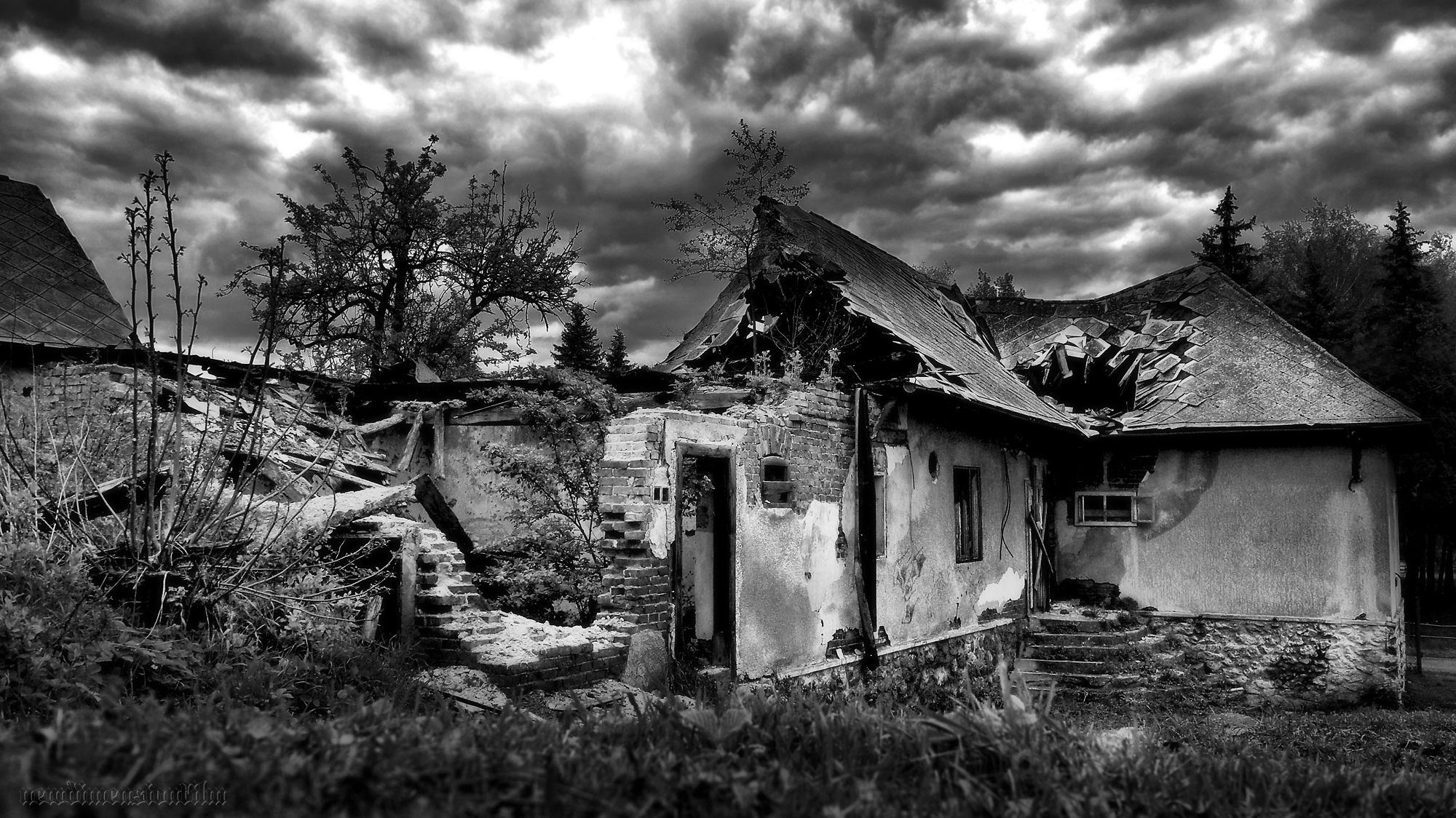 Fonds d'cran Constructions et architecture Ruines - Vestiges Dans l'obscurité.