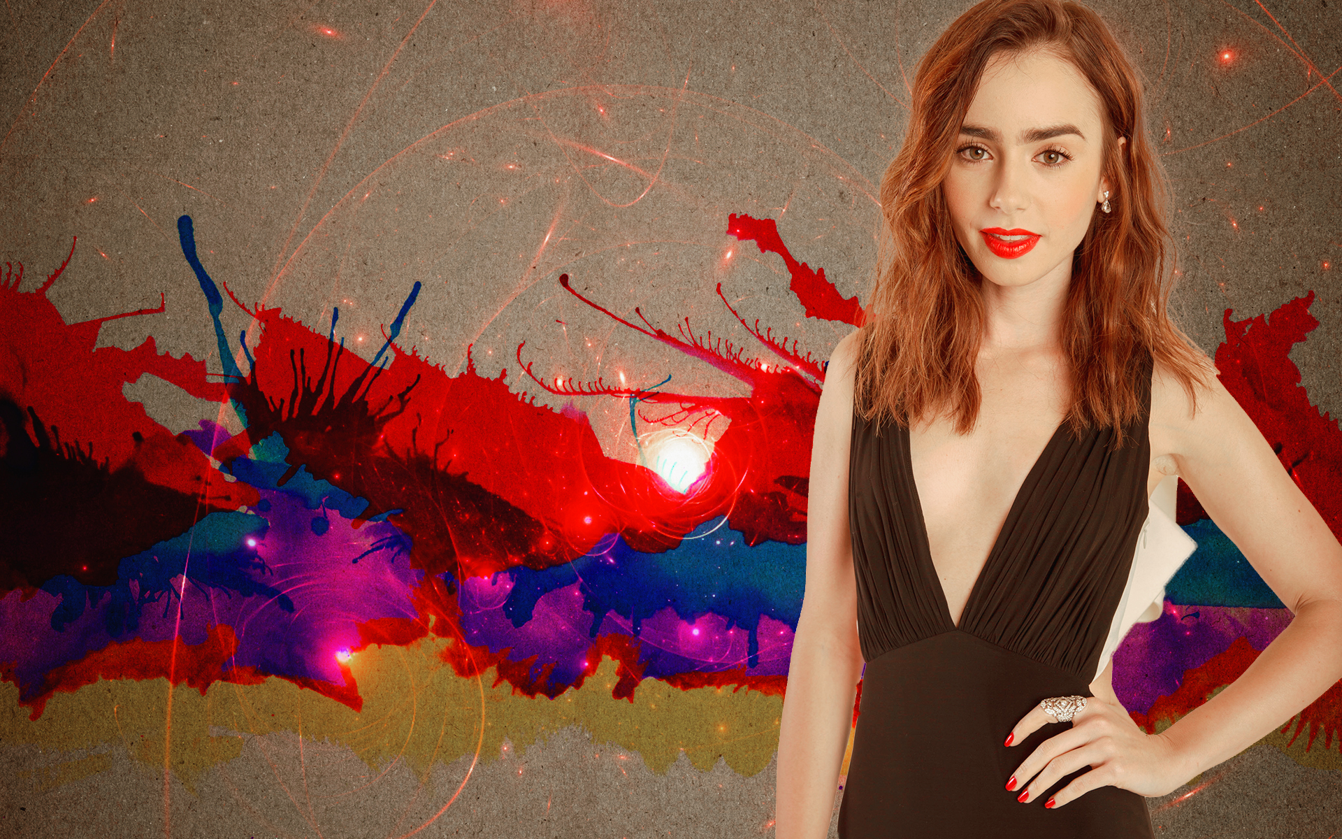 Wallpapers Celebrities Women Lily Collins  