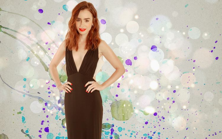 Fonds d'cran Clbrits Femme Lily Collins  Wallpaper N343500