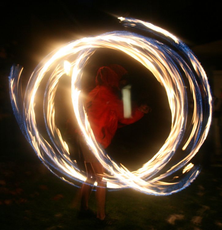 Fonds d'cran Art - Numrique Light Painting Bolas enflammes