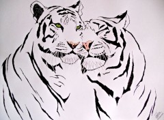  Art - Pencil tribal tigers