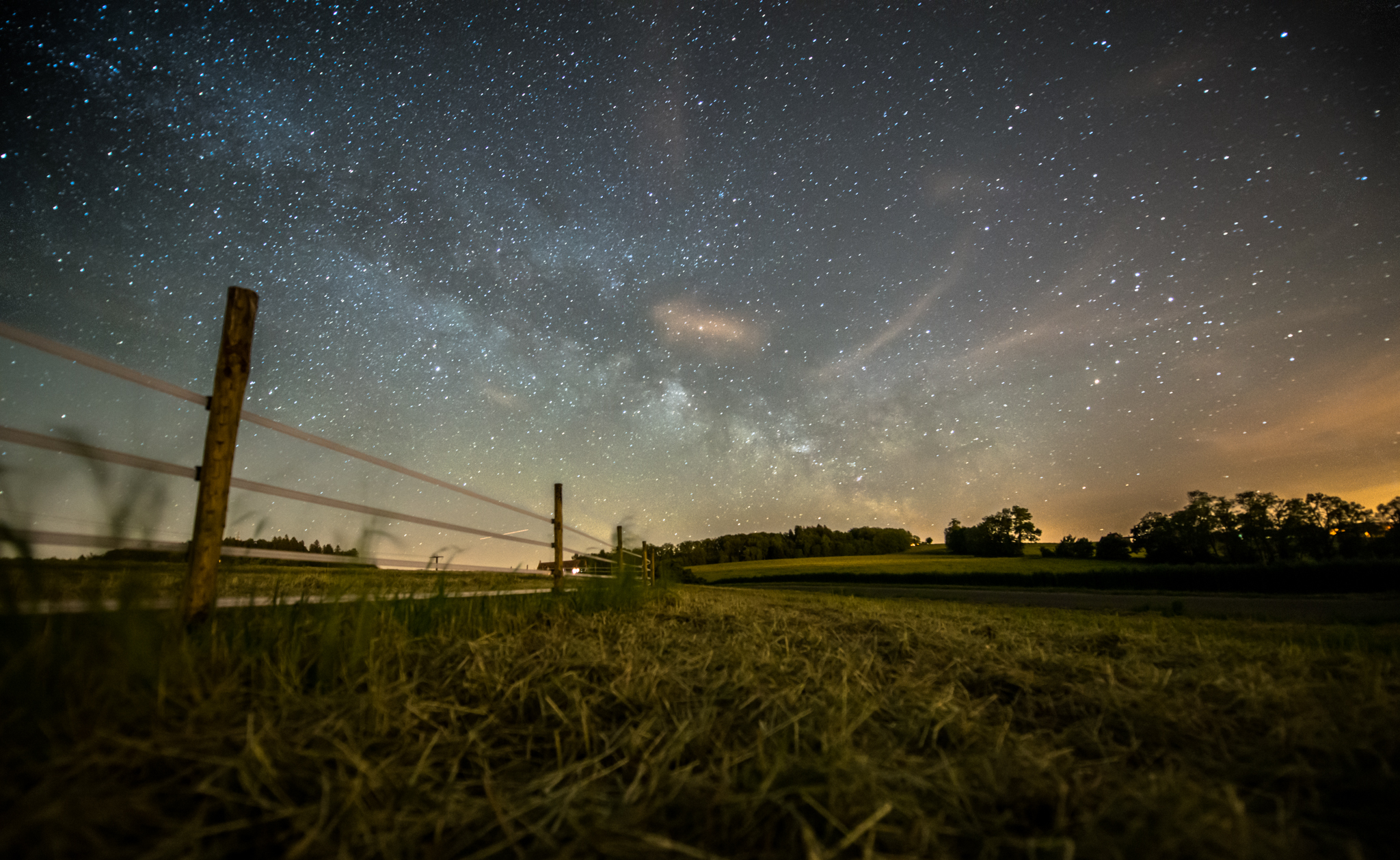 Fonds d'cran Nature Champs - Prairies Milky Night