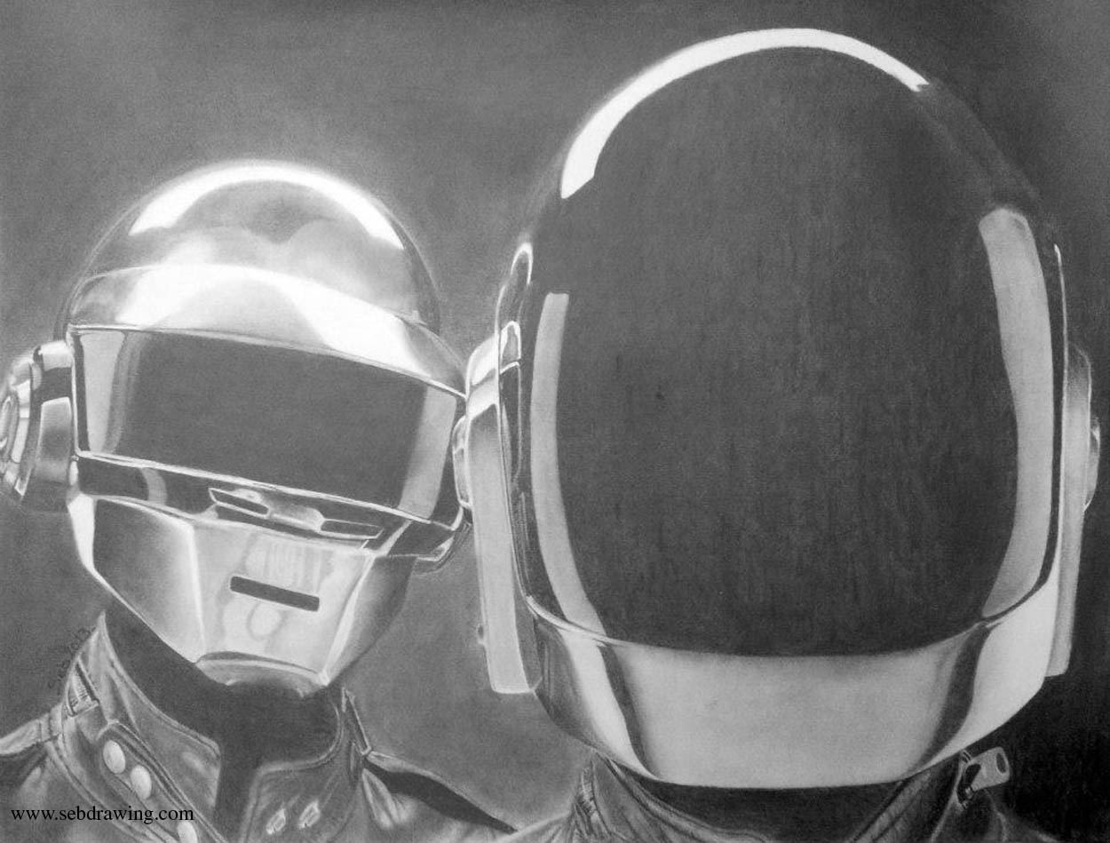 Fonds d'cran Art - Crayon Musique DAFT PUNK