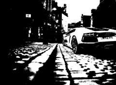  Cars Aventador_Black & White