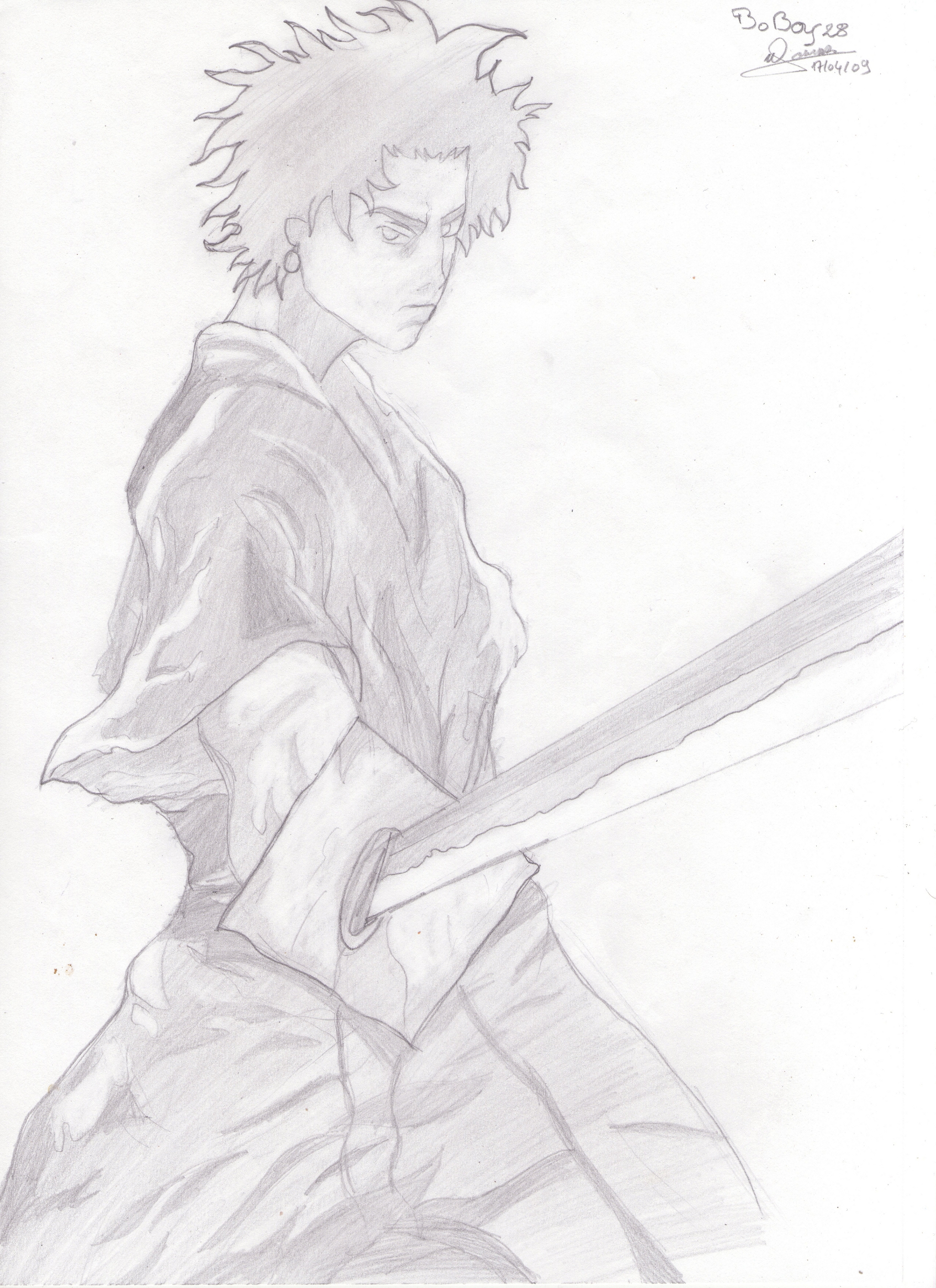 Wallpapers Art - Pencil Manga - Samurai Champloo fan art