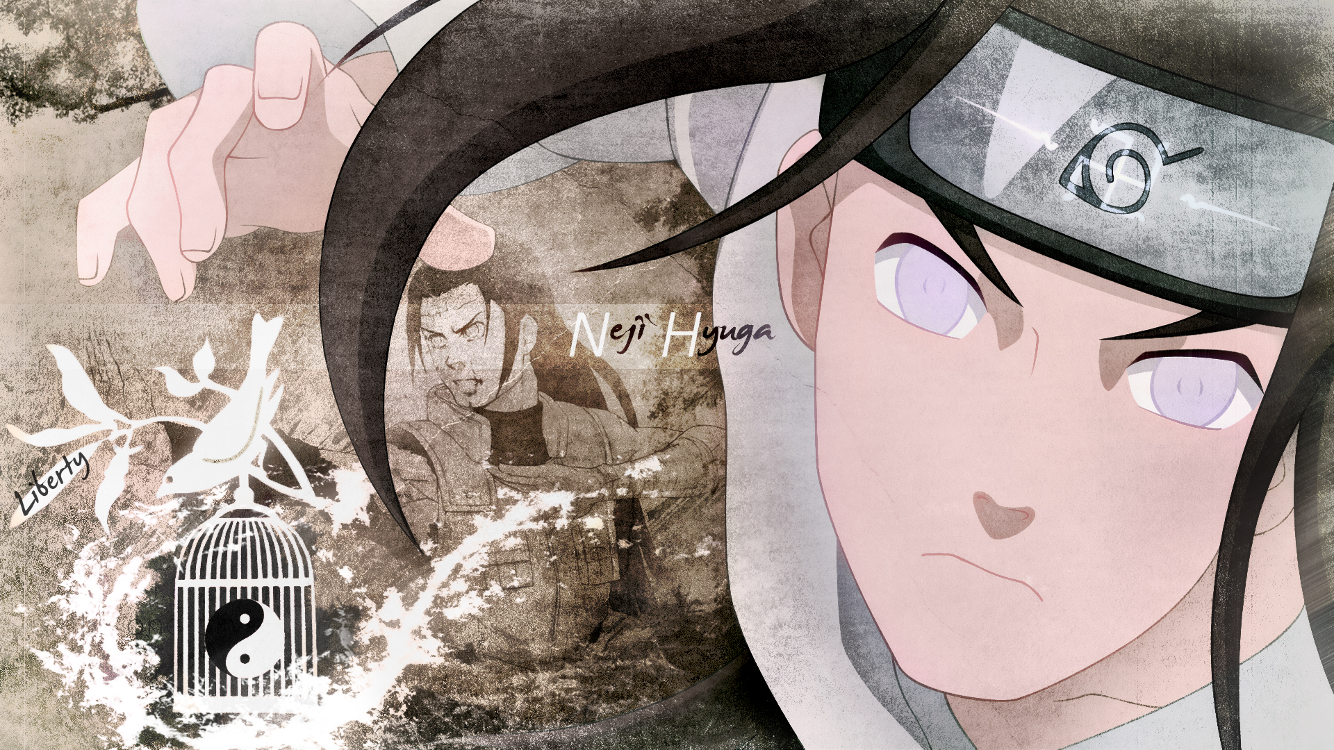 Fonds d'cran Manga Naruto Neji Hyuga liberty