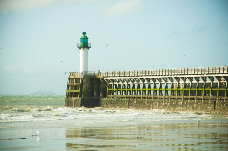 Fonds d'cran Nature Mers - Ocans - Plages Jetée de Calais