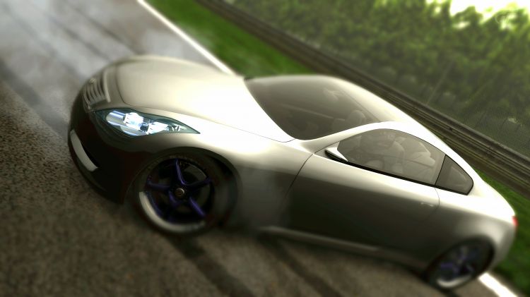 Fonds d'cran Jeux Vido Gran Turismo 5 Infiniti Coupe Concept '06 (dérapage)