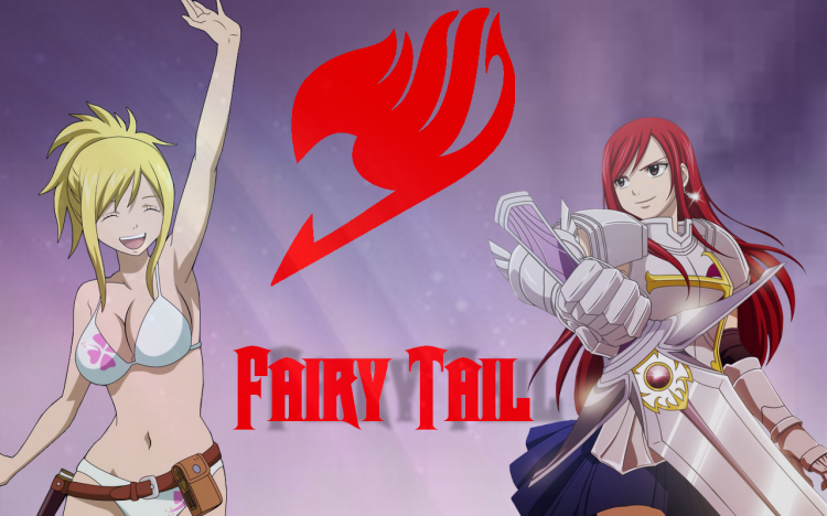 Fonds d'cran Manga Fairy Tail fond d'ecran erza et lucie