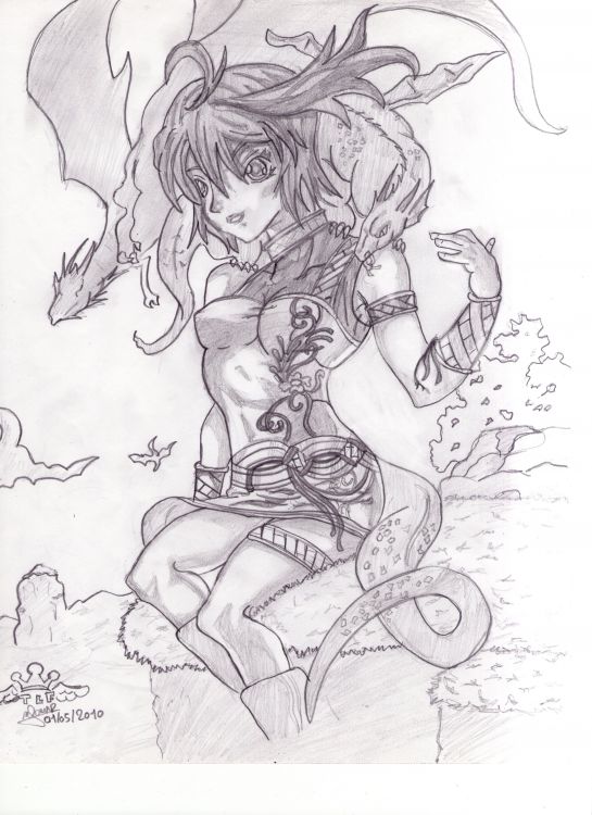 Fonds d'cran Art - Crayon Manga - Divers fan art girl 4