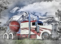  Transports divers peterbilt +montagne +brouillard perso