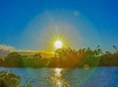  Nature Soleil couchant sur la rivière - St-Benoît