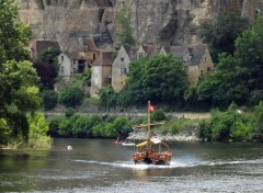  Nature gabarre sur la dordogne