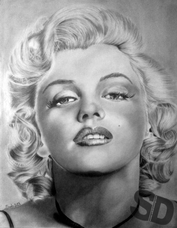 Fonds d'cran Art - Crayon Portraits Marilyn Monroe