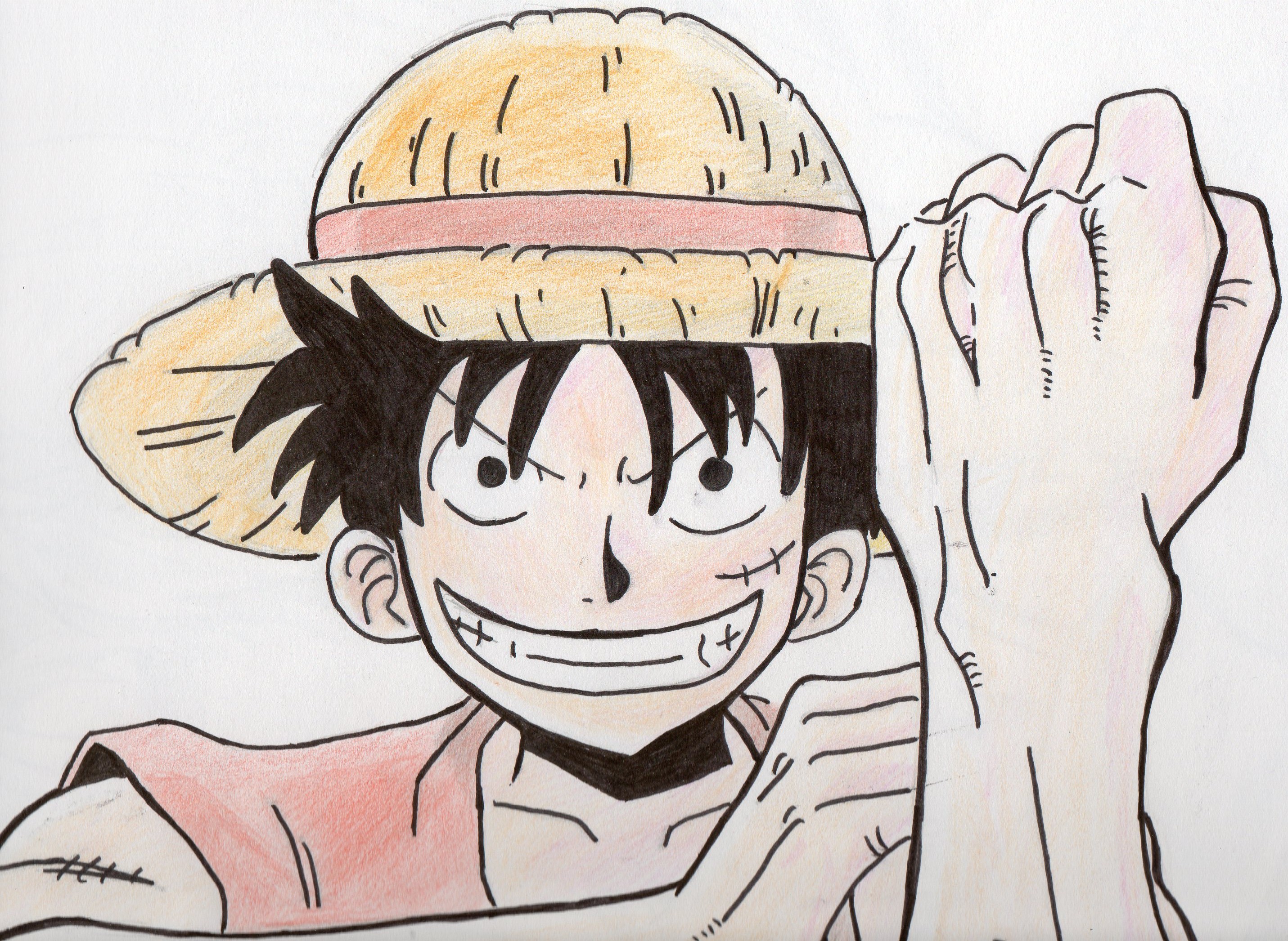 Fonds d'cran Art - Crayon Manga - One piece 