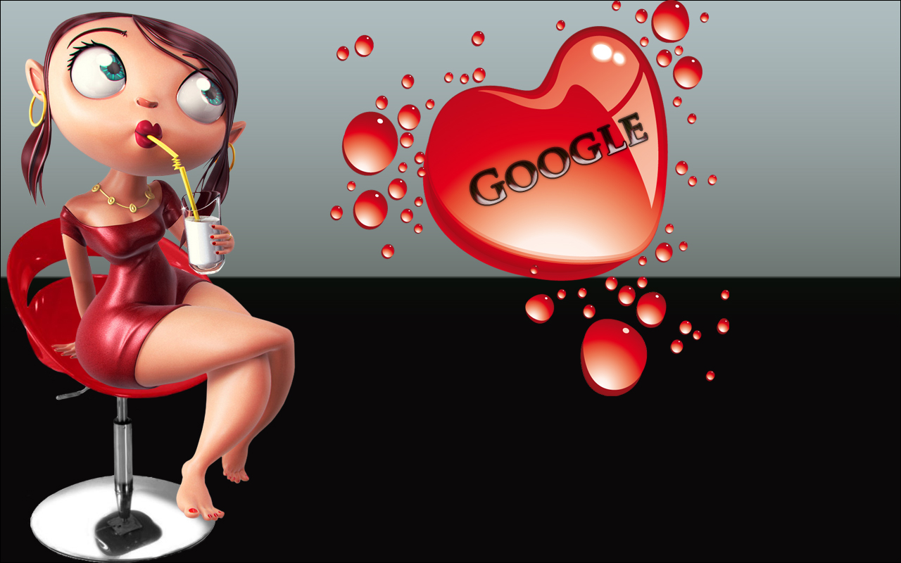 Fonds d'cran Informatique Google google-love