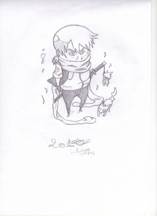 Fonds d'cran Art - Crayon Manga - Naruto chibi itachi