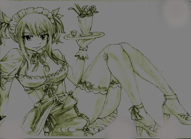 Fonds d'cran Art - Crayon Manga - Fairy Tail MAID MAID 