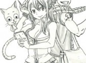  Art - Crayon LUCY ET NATSU