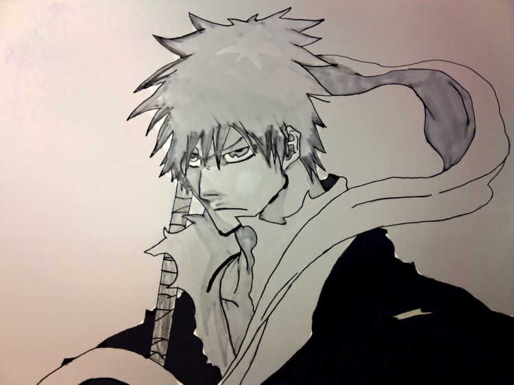 Fonds d'cran Art - Crayon Manga - Bleach Ichigo 