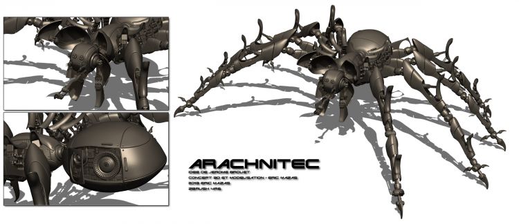 Fonds d'cran Art - Numrique 3D - Zbrush Arachnitec deploiement