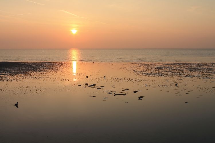 Wallpapers Nature Seas - Oceans - Beaches Couché du soleil sur l'Angleterre