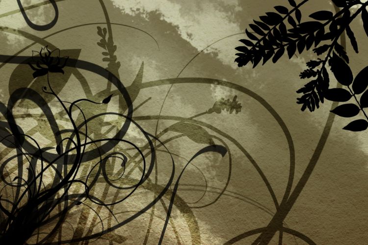 Wallpapers Digital Art Abstract Herbier Sépia